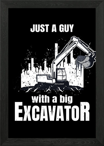 Guy with big excavator - guy,