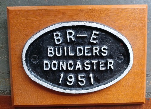 Railwayana builders plate - railwayana, br-e