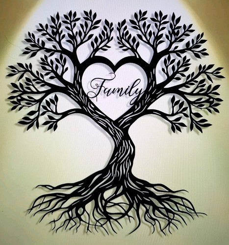 Family tree life metal wall - family,