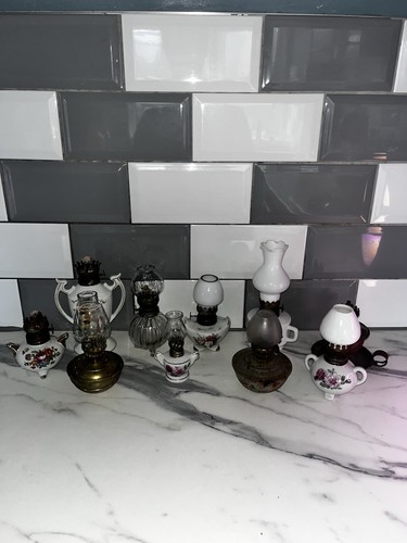 Vintage small oil lamp bundle - vintage,
