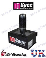 D1 SPEC UNIVERSAL CARBON GEAR KNOB ROD SHAPE GREY/BLACK 5MT/6MTJDM DRIFT STYLE