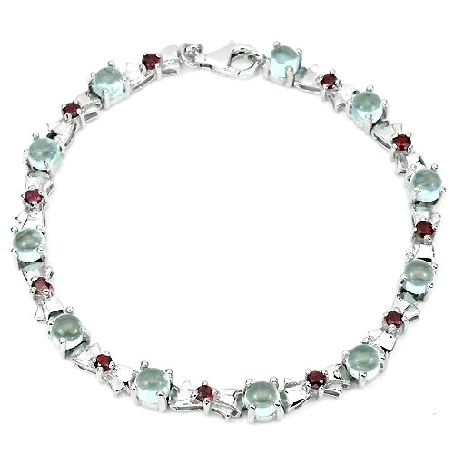 Silver bracelet topaz - silver,