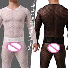 Mens Sexy Sheer Pajamas See