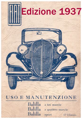 Fiat balilla use and - balilla,