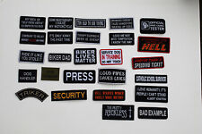 Novelty Motto - Sayings - Phrases - Text -Patches - Biker - Scooterist - Iron On