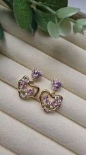 14k Gold Plated Heart Zirconia
