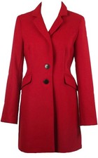 Ex BHS Stunning Red Single Breasted Winter Coat. RRP: £65. Size 10 16 18 22