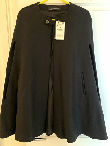 Zara woman black wool - black, blend