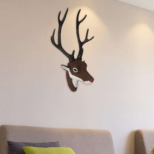 Faux deer head - faux, handcrafted