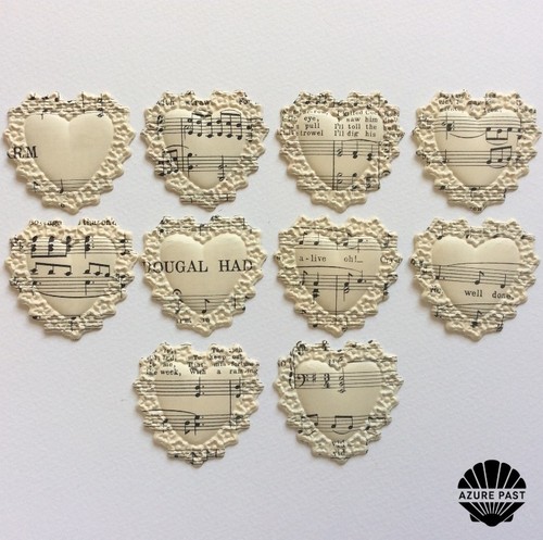 X10 embossed die cuts heart - x10,