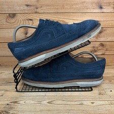 Tods Shoes Mens Size UK 8.5 Blue Navy Suede Preppy Casual Dress Brogues