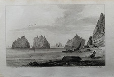 1812 Antique Print; Needles