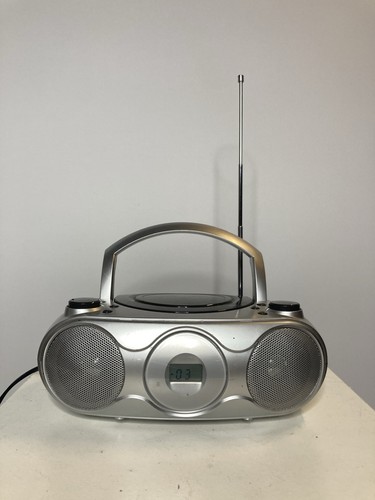 Small silver portal boombox - boombox,
