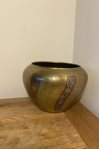 Vintage large etched - etched, indian