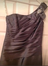 Mark Lesley 1184A Bridesmaid/ prom dress size 12 in Pewter/silver