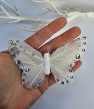 30 Clip On White & Jewelled