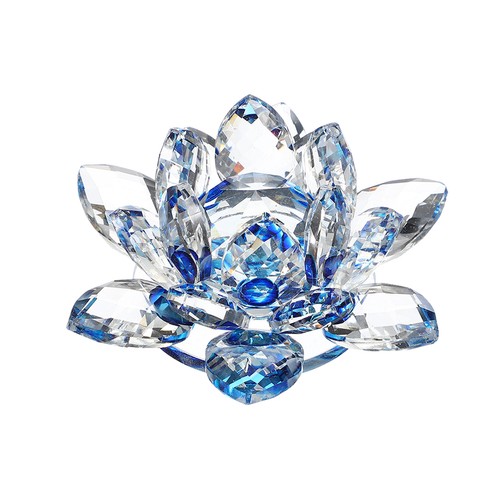 Crystal lotus flower figurine - crystal,
