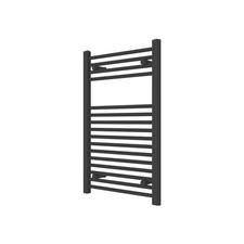 Bathroom Towel Radiator Rail Heater Warmer Flat 80 x 50cm Matt Black 1239BTU