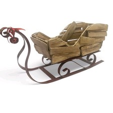 Christmas Santa Wooden Sleigh Sledge 15"×9" Weights 1.7kg DIY Project 