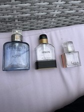 Empty Aftershave Bottles, Armani, Calvin Klein Eternity, Paul Smith