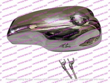 NORTON FEATHERBED SLIMLINE MANX STYLE CUSTOM ALLOY PETROL FUEL TANK + CAP TAP