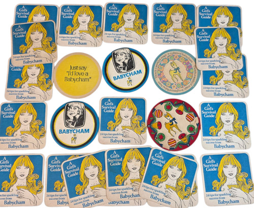 Vintage babycham beer - beer, mats