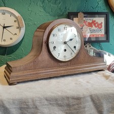Antique Large Westminster Chime Mantle Clock Napoleon Hat 1920s 1930s