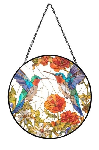Stained glass hummingbird - stained,