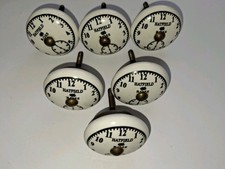 6 Clock Face Door Knobs 