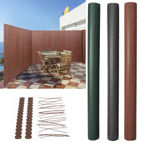 Pvc grey bambo slat roll - grey/bambo,