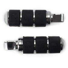 Front foot pegs chrome fits - pegs,