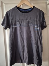 Triumph Motorcycles Genuine Tshirt XS. Logo Front, Picture Print On Back. Grey