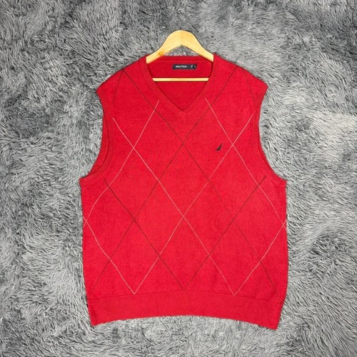 Nautica argyle red sweater - nautica,