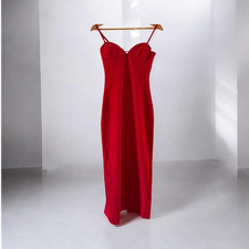ZARA Red Sweetheart Neck