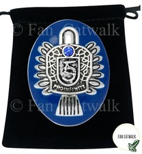 The Vampire Diaries Damon Salvatore Crest Lapis Daylight Ring Brooch Badge