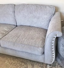 x2 sofas in light grey. Very comfortable. Smoke and pet free home.