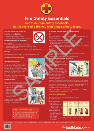 Fire safety poster - fire,