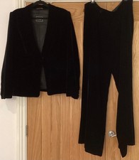 Hobbs black velvet silk