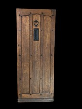 Solid Oak Front Door Old 18th Century Reclaimed Period Antique Wooden Cast Iron