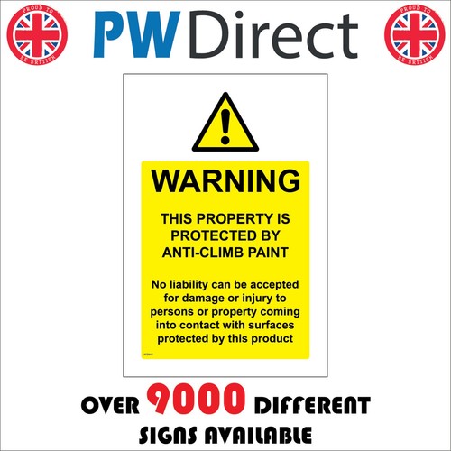 Sign warning anti climb - warning,