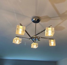 Homebase Ceiling Light With 5 Glass Square Light