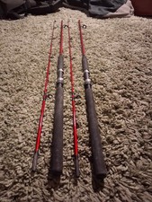 2x Shakespeare Firebird Xt Fishing Rods Spinning Rods Pair Of Good Condition