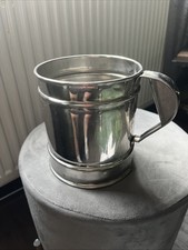 Vintage Unbranded Silver Plated Flour Sifter with Handle