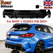 COMPETITIVE REAR DIFFUSER M SPORT TWIN EXHAUST FOR BMW 1 SERIES F40 2019+ GLOSS