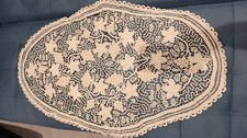 Vintage Antique Homemade Tablecloth/Table Runner Crochet Lace
