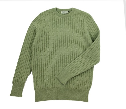 Geelong lambswool cable crew - lambswool,