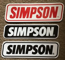 SIMPSON helmets ?? USA Genuine large decals / RX & bandit range & the STIG