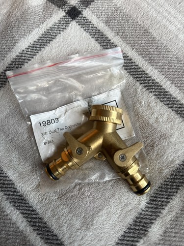 Solid brass double - 3/4", two