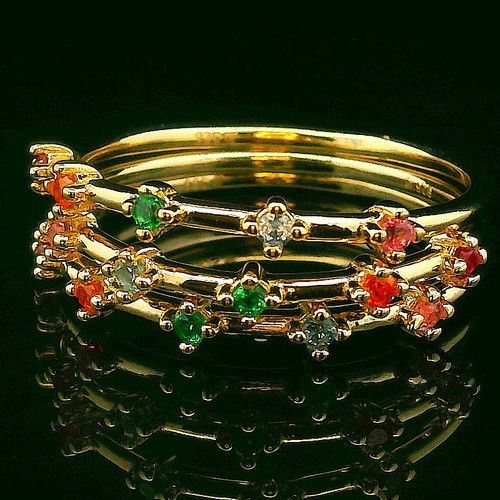 Dainty multicolor ring - dainty,