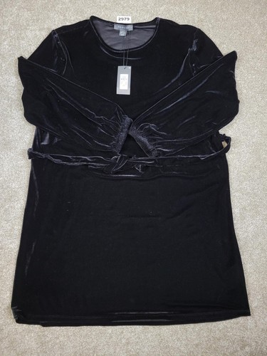 Primark black velvet long - black,